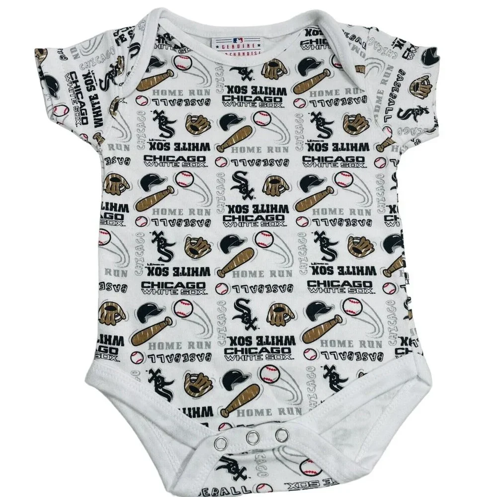 MLB Chicago White Sox Logo Team Athletics Baby 0 To 3 Months One Piece Baseball - Picture 1 of 8